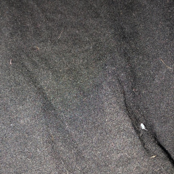 Stranded black XXL LOVE top cotton tie front w/ silk back - Picture 2 of 5